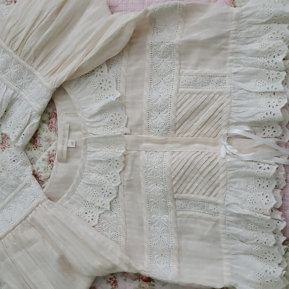 Loveshackfancy Tiana ruffle angel top blouse XS - Picture 11 of 16